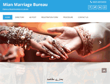 Tablet Screenshot of mianmarriagebureau.com